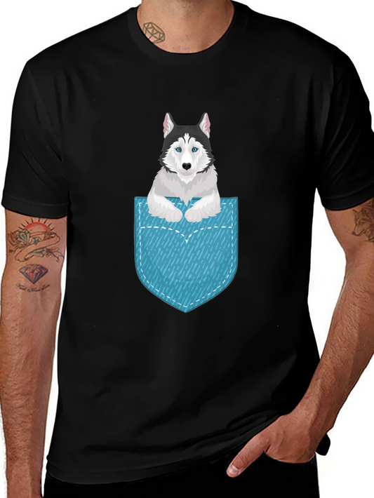 Husky in Pocket Graphic Tee