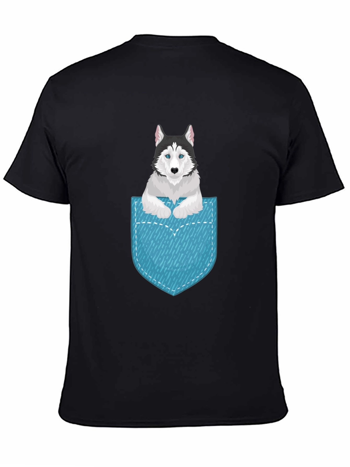Husky in Pocket Graphic Tee