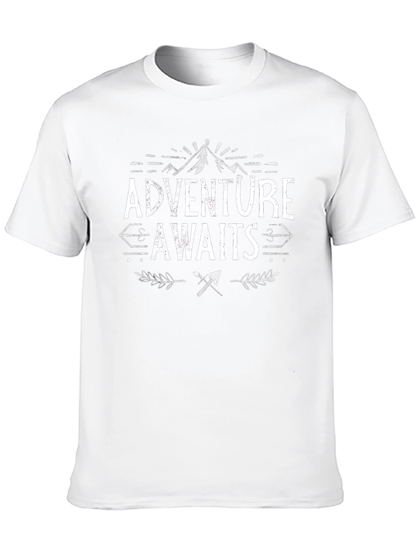 Adventure Awaits Graphic Tee - Black Cotton T-Shirt