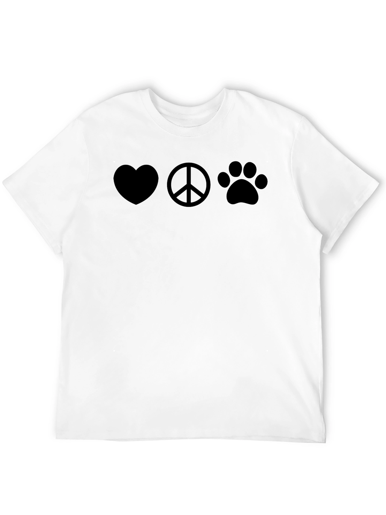 Love Peace Paw T-Shirt - Unisex Black Tee