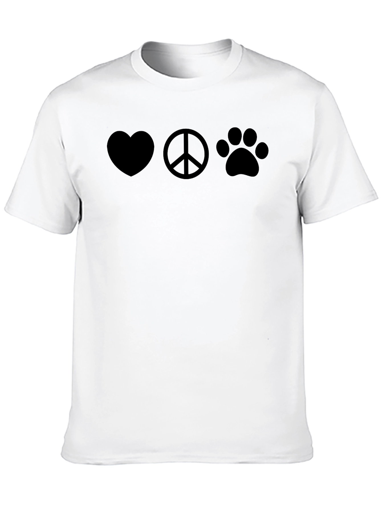 Love Peace Paw T-Shirt - Unisex Black Tee