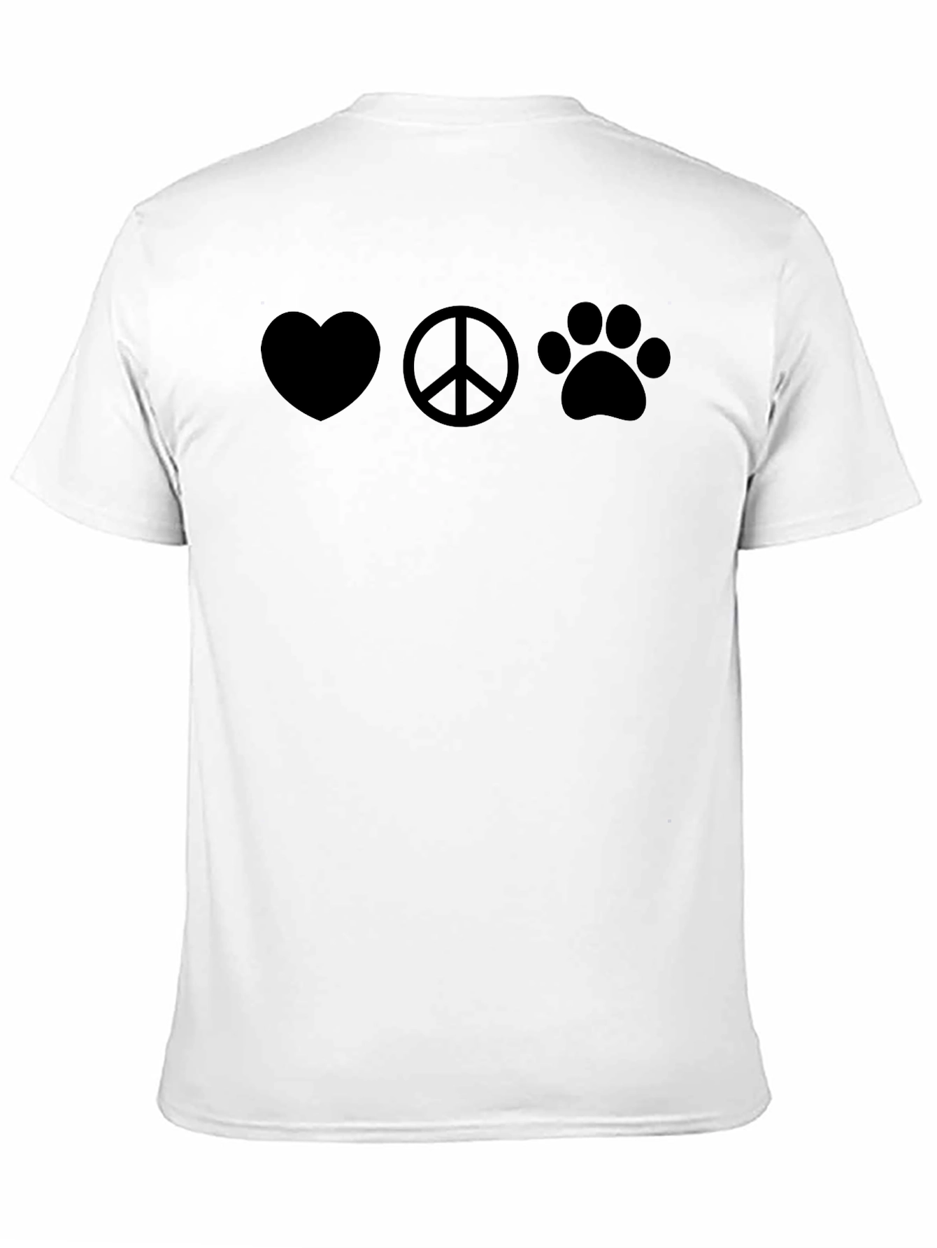 Love Peace Paw T-Shirt - Unisex Black Tee