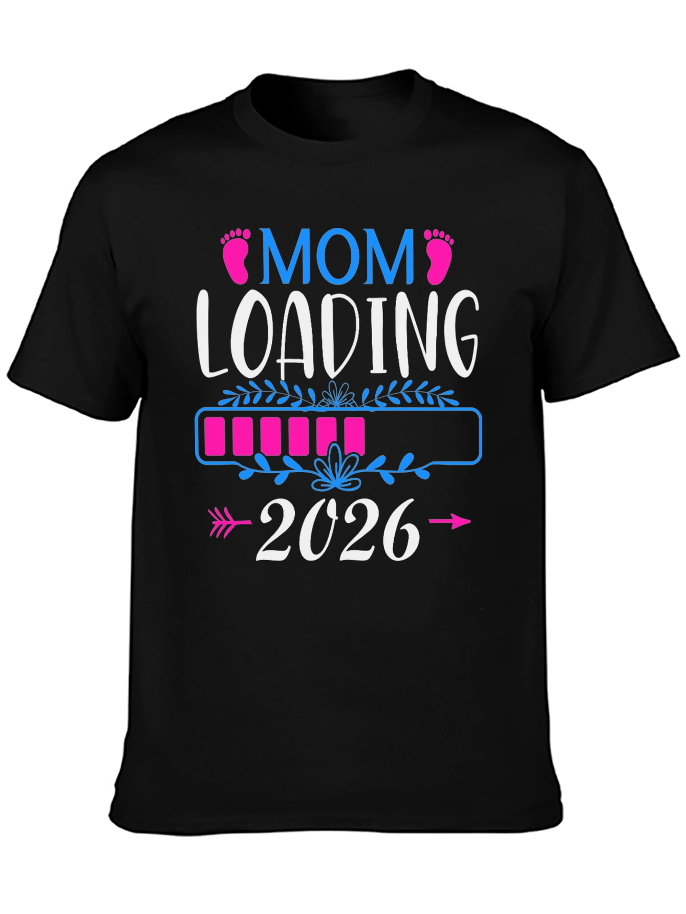 Mom Loading 2026 Pregnancy Announcement T-Shirt