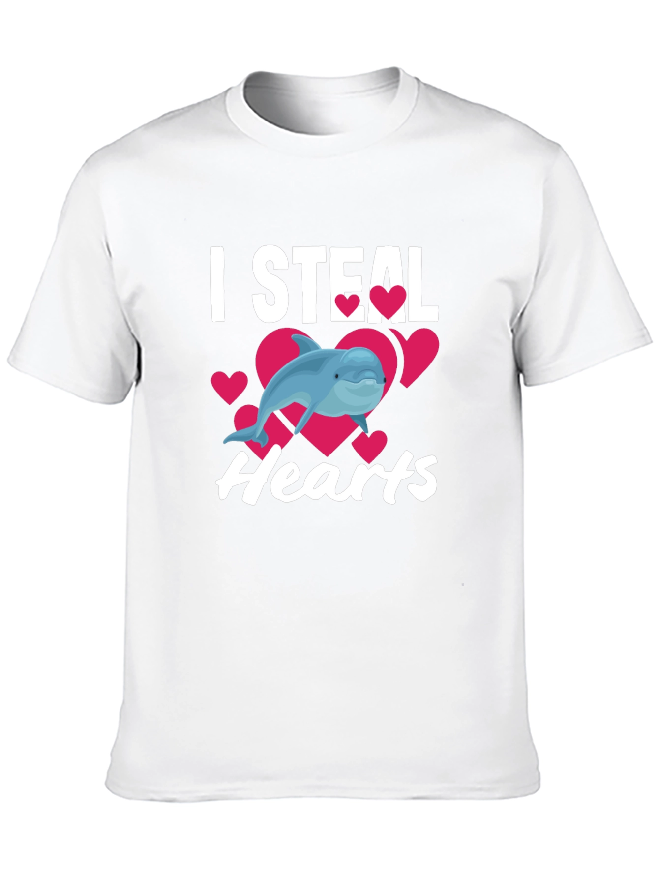 I Steal Hearts Dolphin Graphic Tee - Black