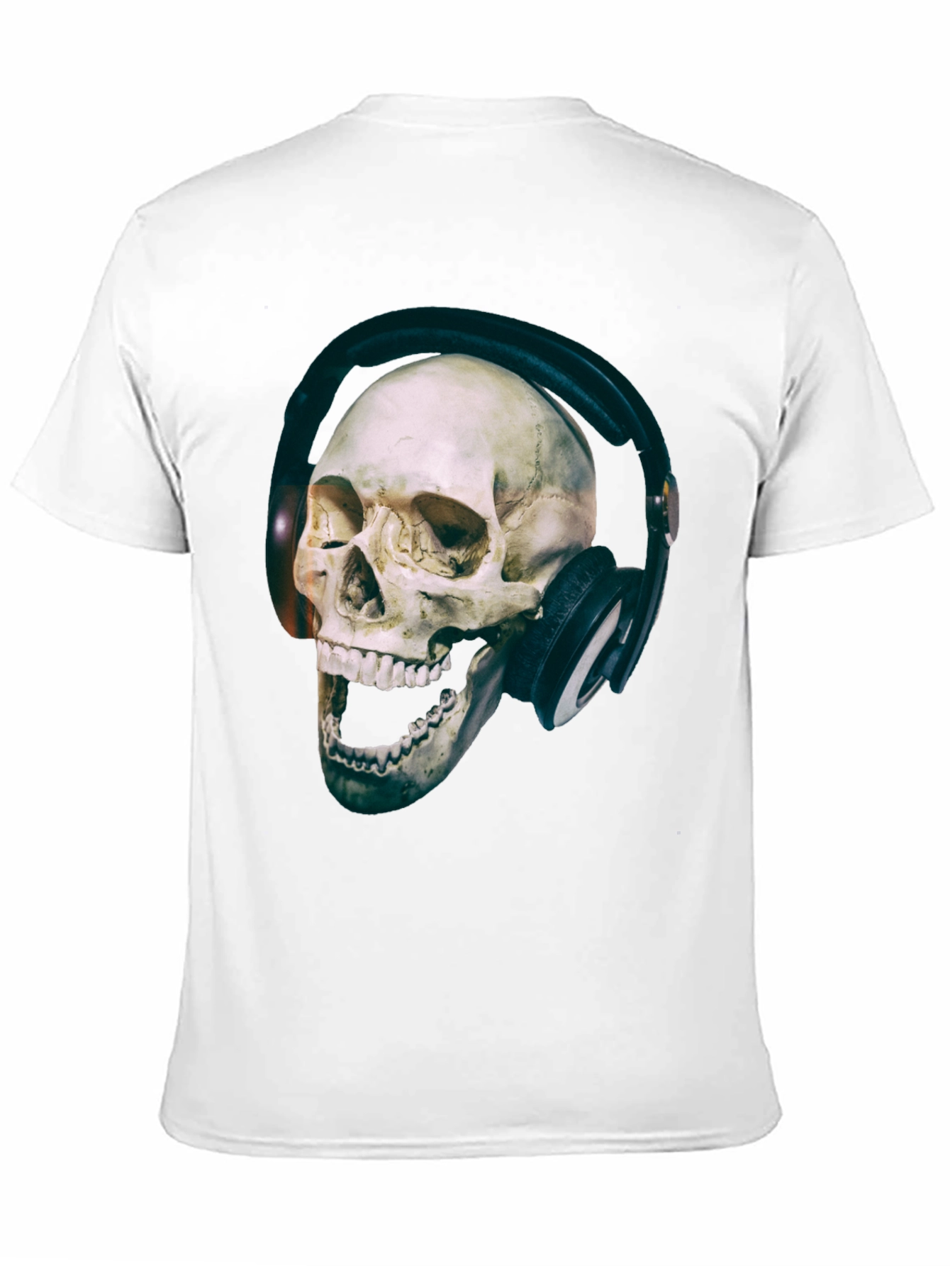 Skull with Headphones Graphic T-Shirt