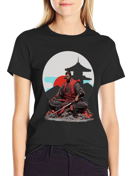 Samurai Graphic Tee - Japanese Warrior Style