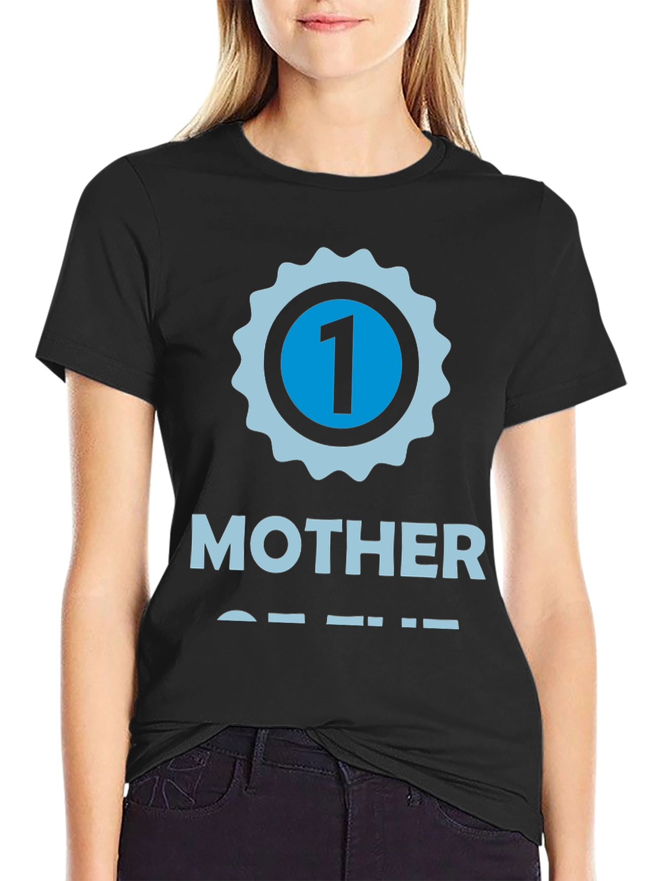 Number One Mother T-Shirt - Black Cotton Tee