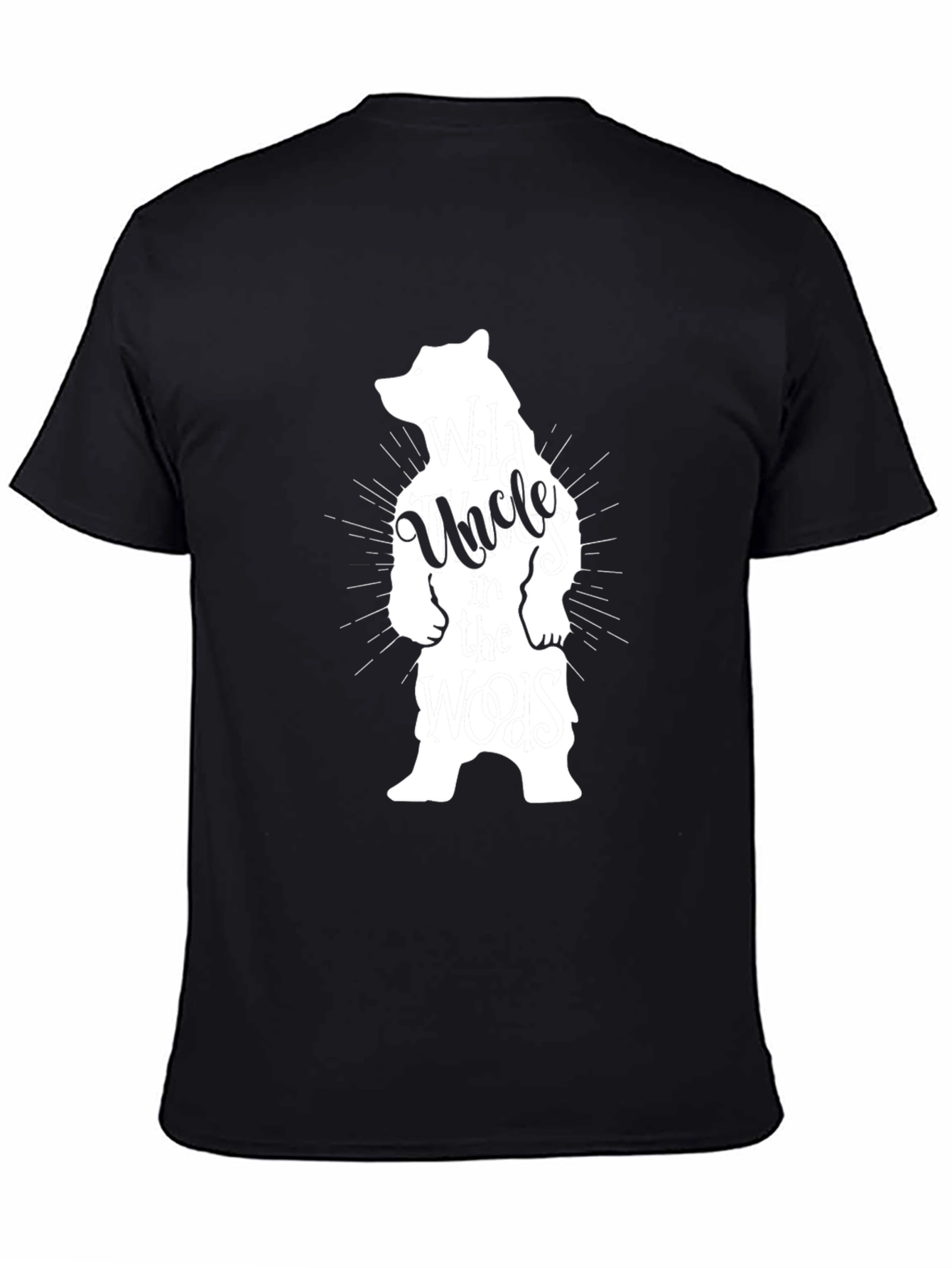 Uncle Bear Graphic Tee - Black Unisex Shirt
