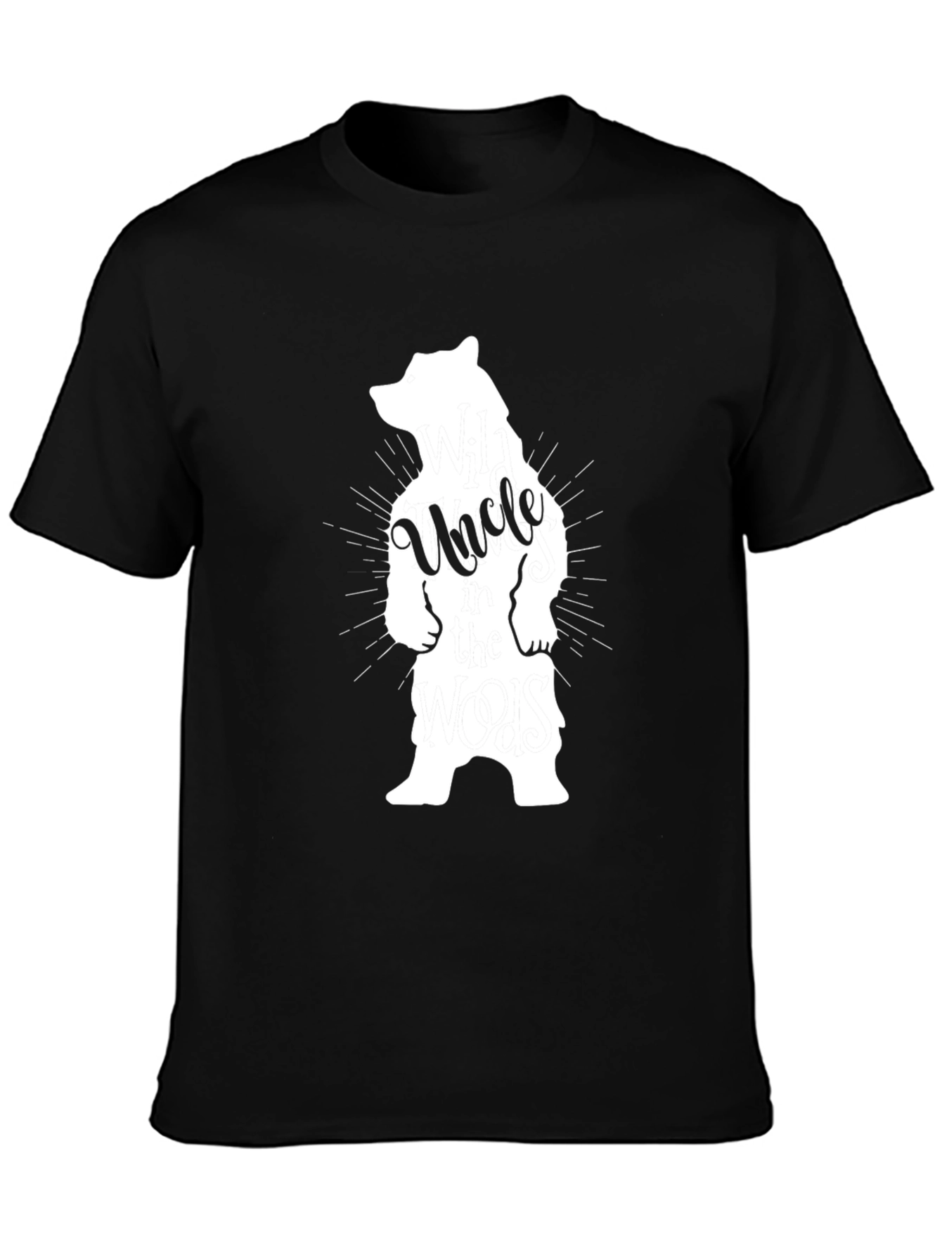 Uncle Bear Graphic Tee - Black Unisex Shirt