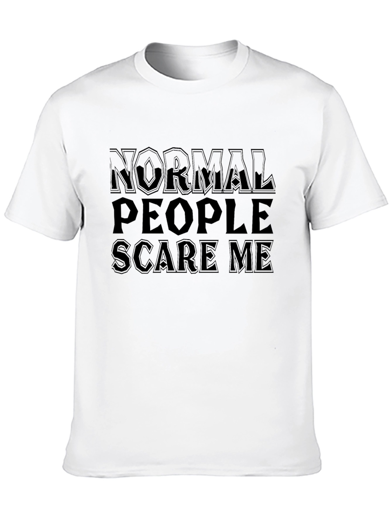 Normal People Scare Me Graphic Tee - Black