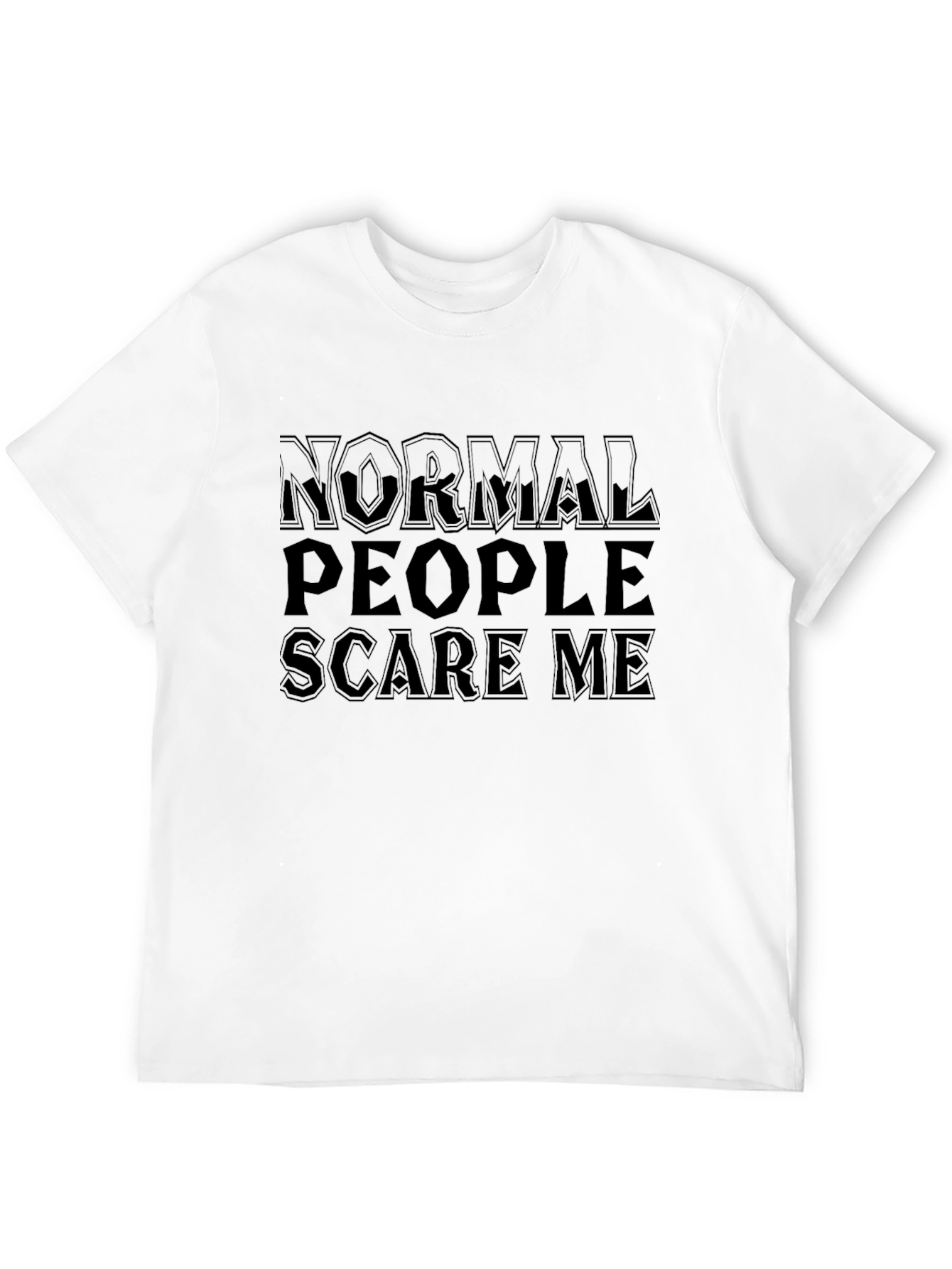 Normal People Scare Me Graphic Tee - Black