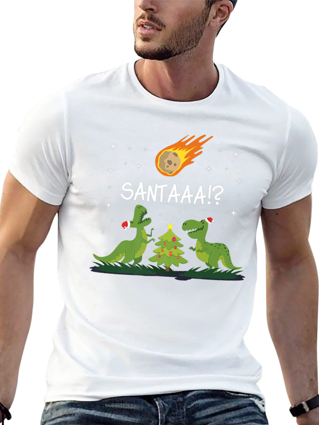 Santaaa!? T-Rex Christmas T-Shirt