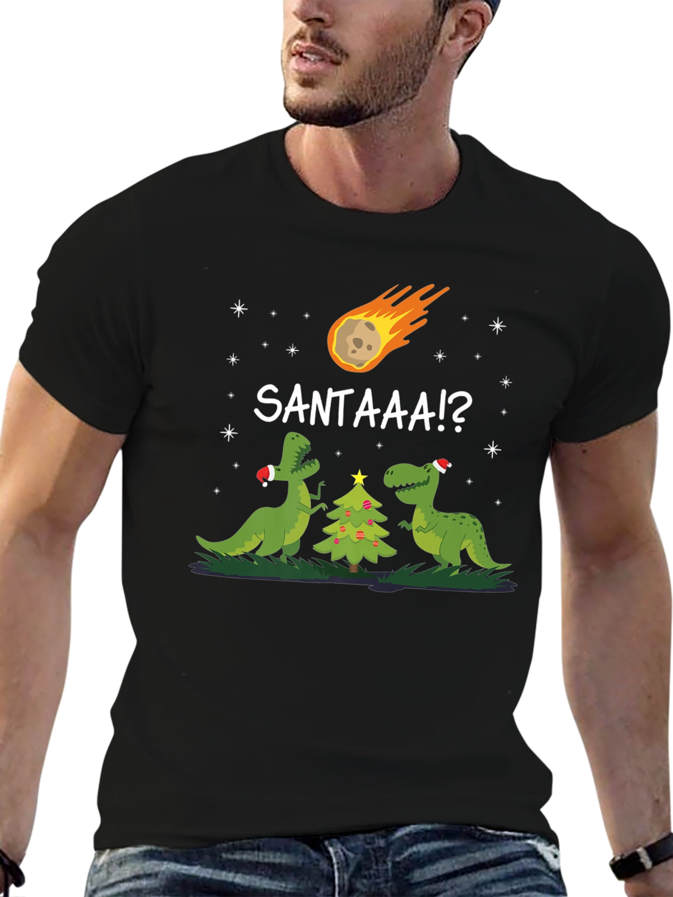 Santaaa!? T-Rex Christmas T-Shirt