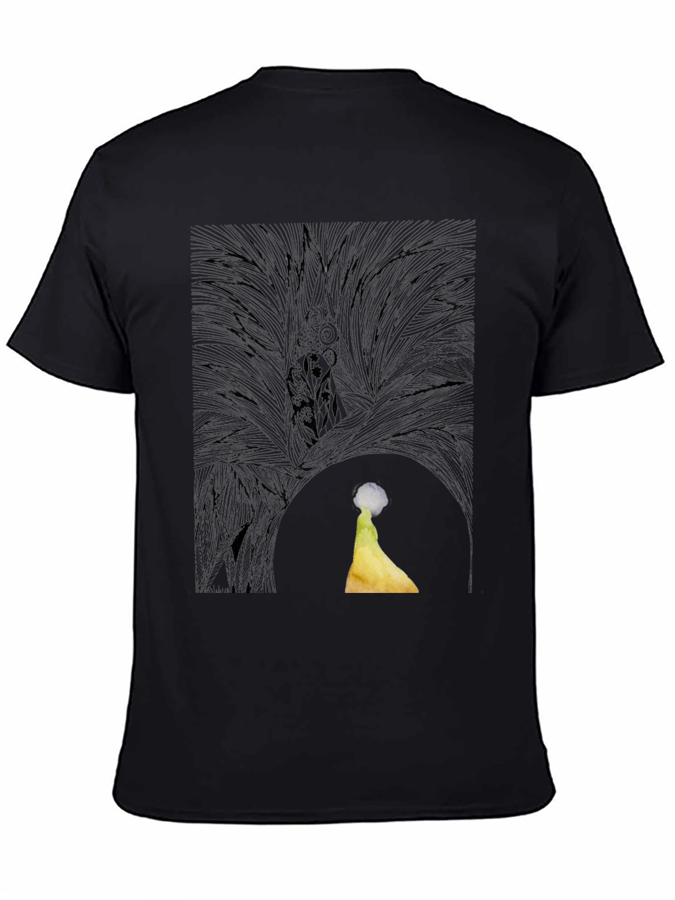 Abstract Graphic Print Black Casual T-Shirt