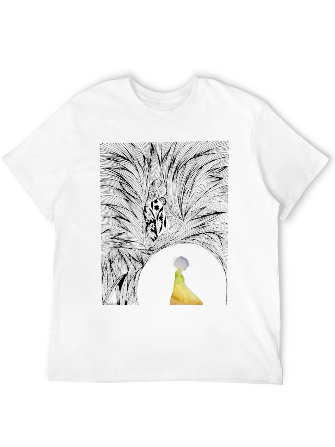 Abstract Graphic Print Black Casual T-Shirt