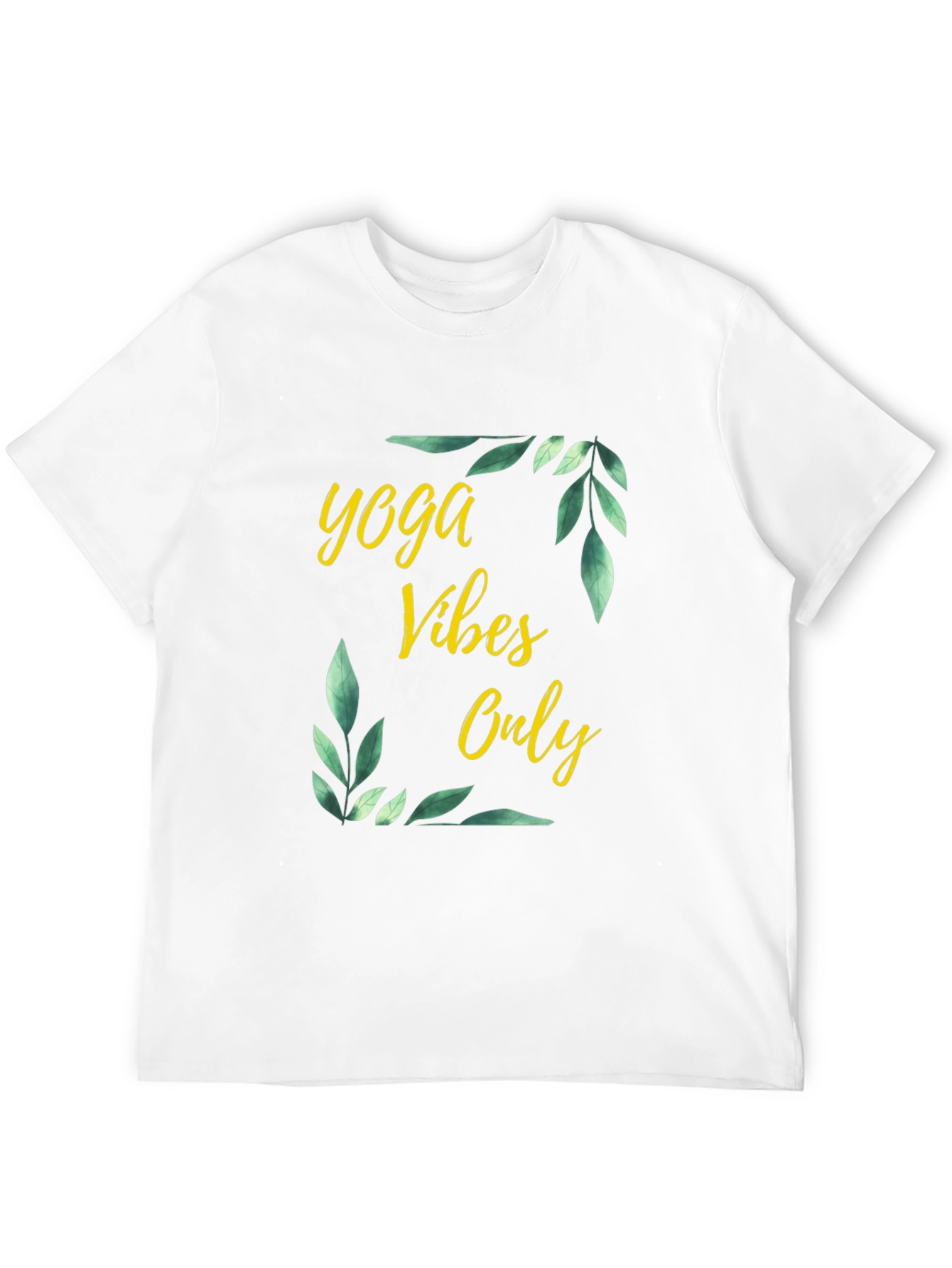 Yoga Vibes Only Graphic Tee - Black Cotton T-Shirt