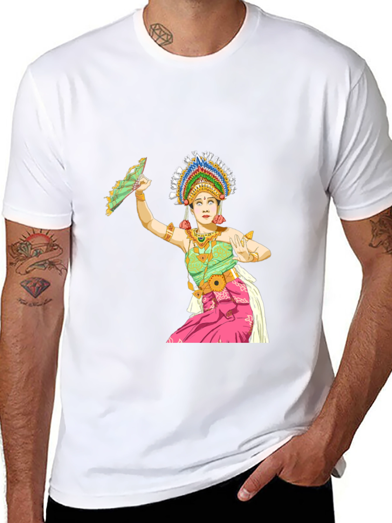 Balinese Dancer Graphic T-Shirt - Unique Design