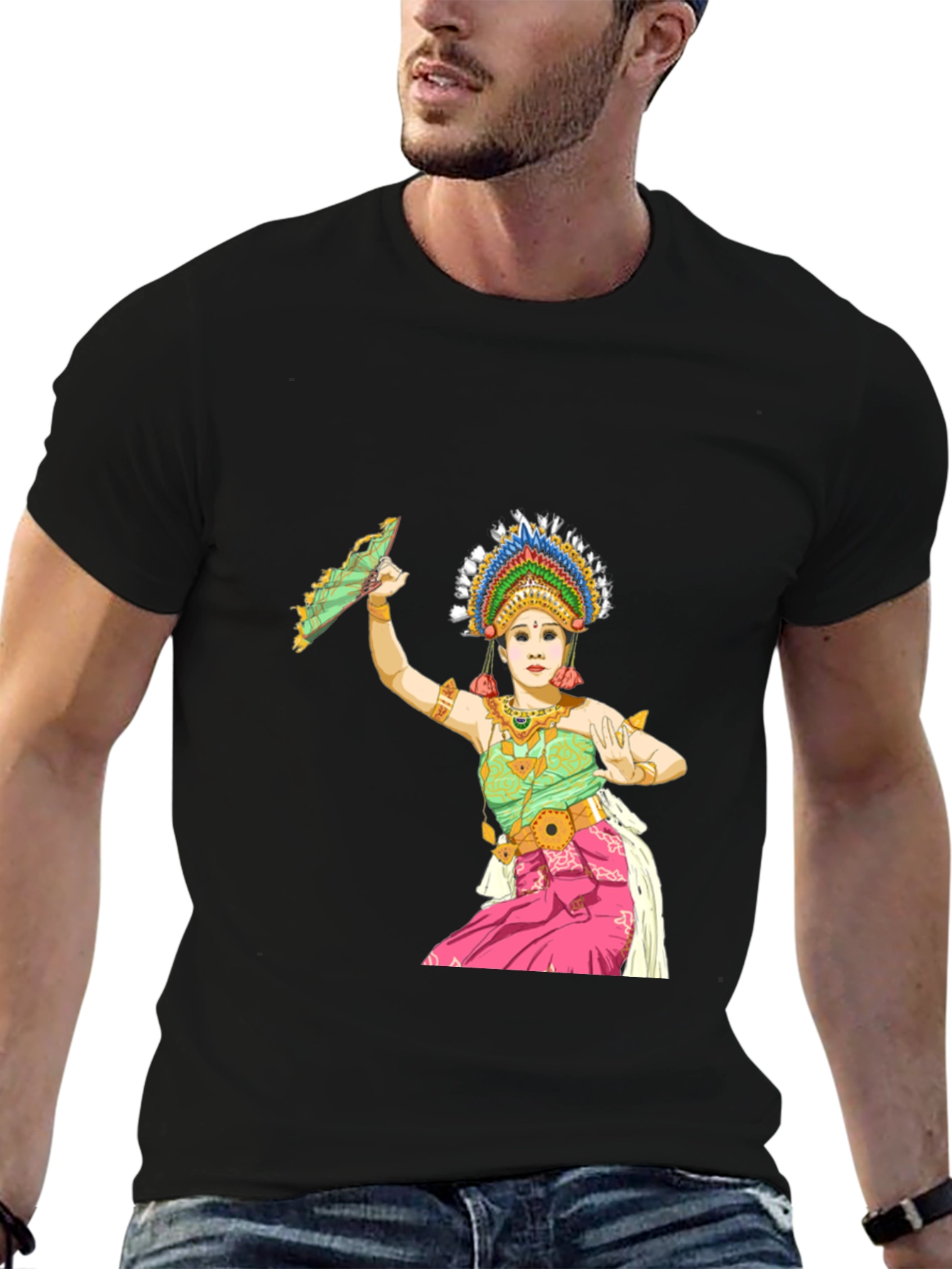 Balinese Dancer Graphic T-Shirt - Unique Design