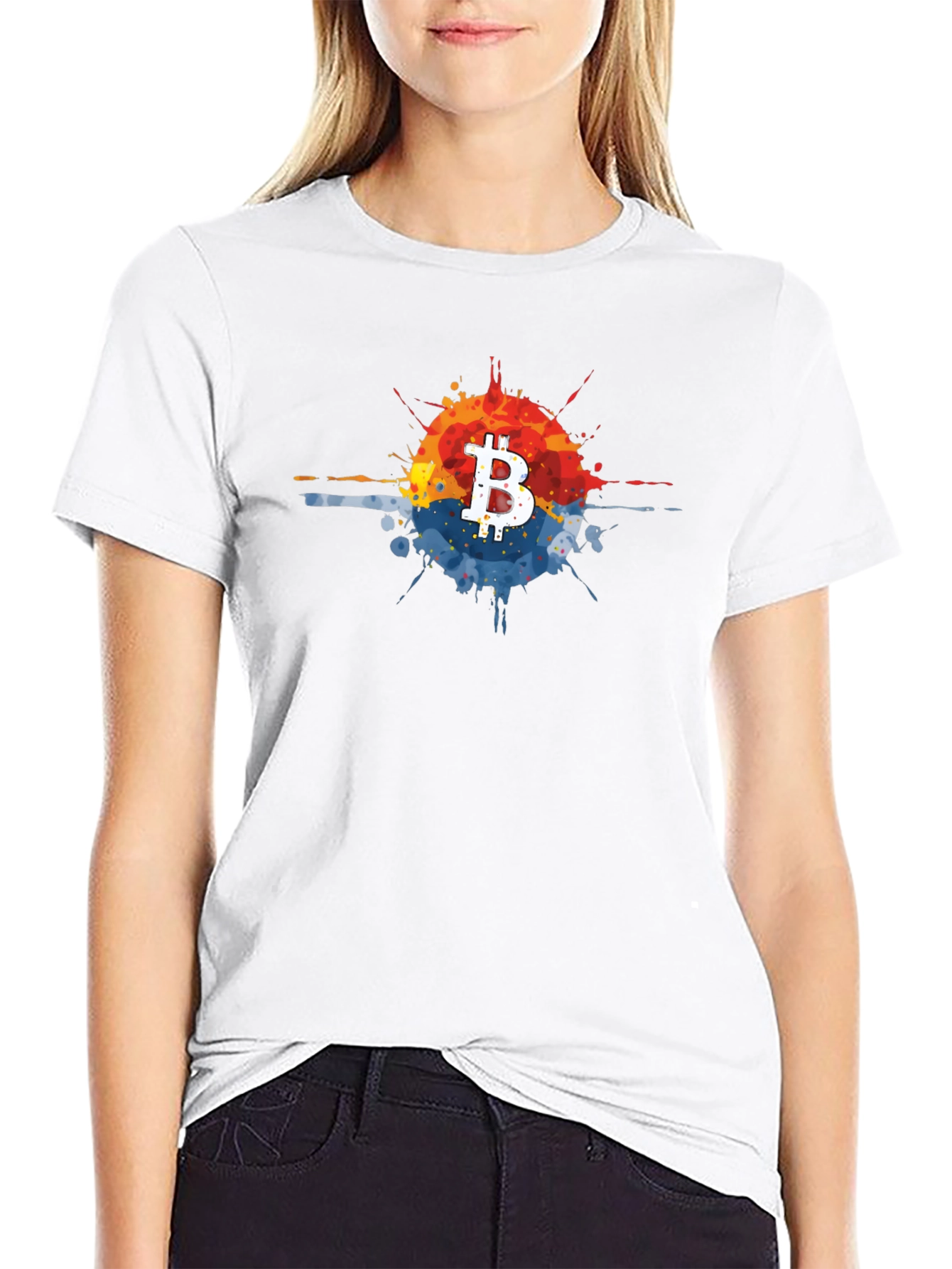Bitcoin Splatter Tee - Crypto Fashion