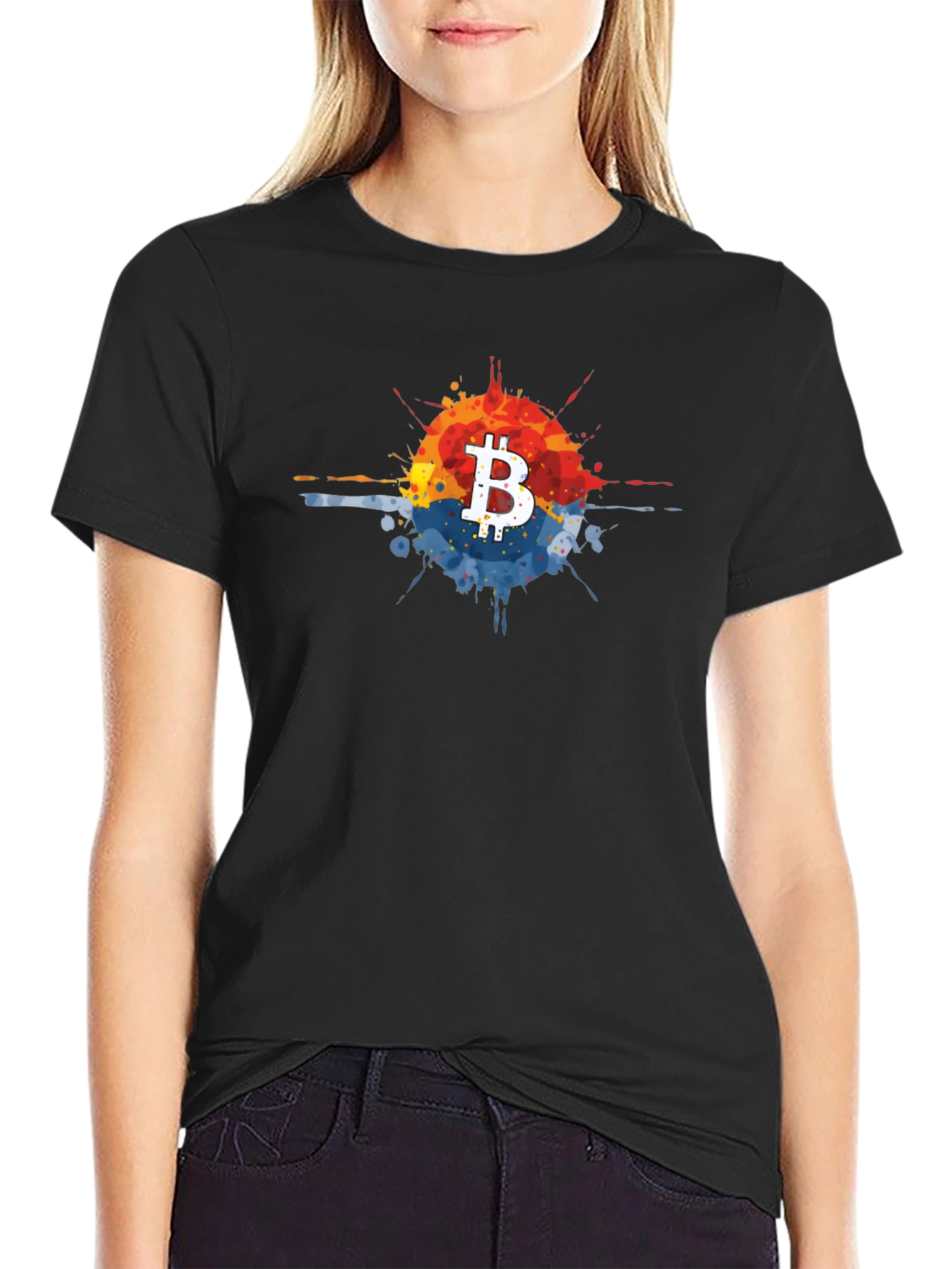 Bitcoin Splatter Tee - Crypto Fashion