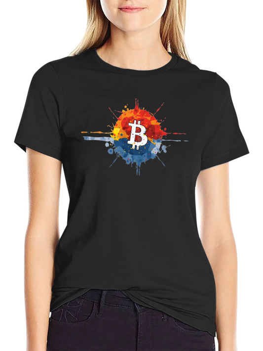 Bitcoin Splatter Tee - Crypto Fashion