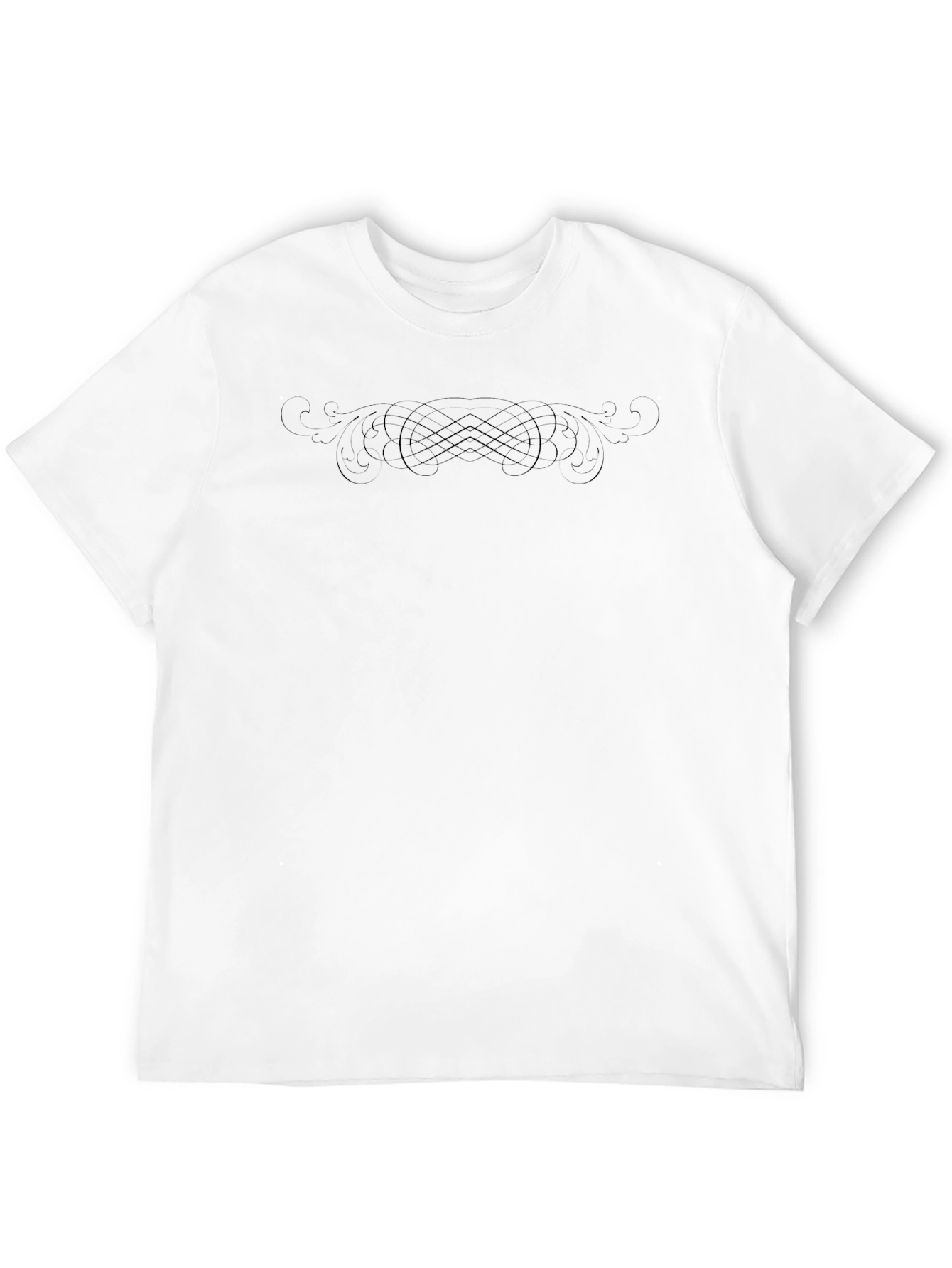 Mens Black Tee with Subtle Pattern