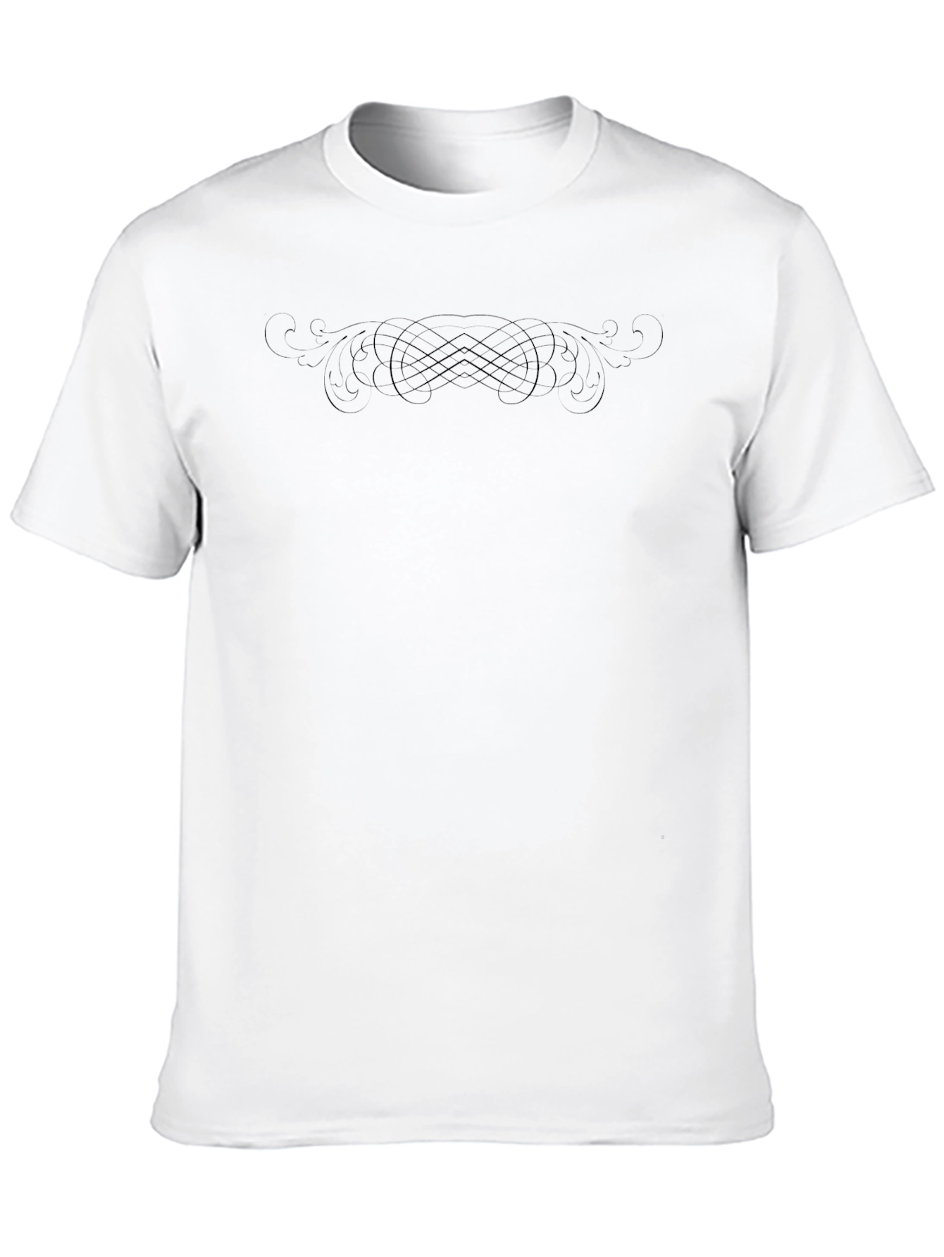 Mens Black Tee with Subtle Pattern