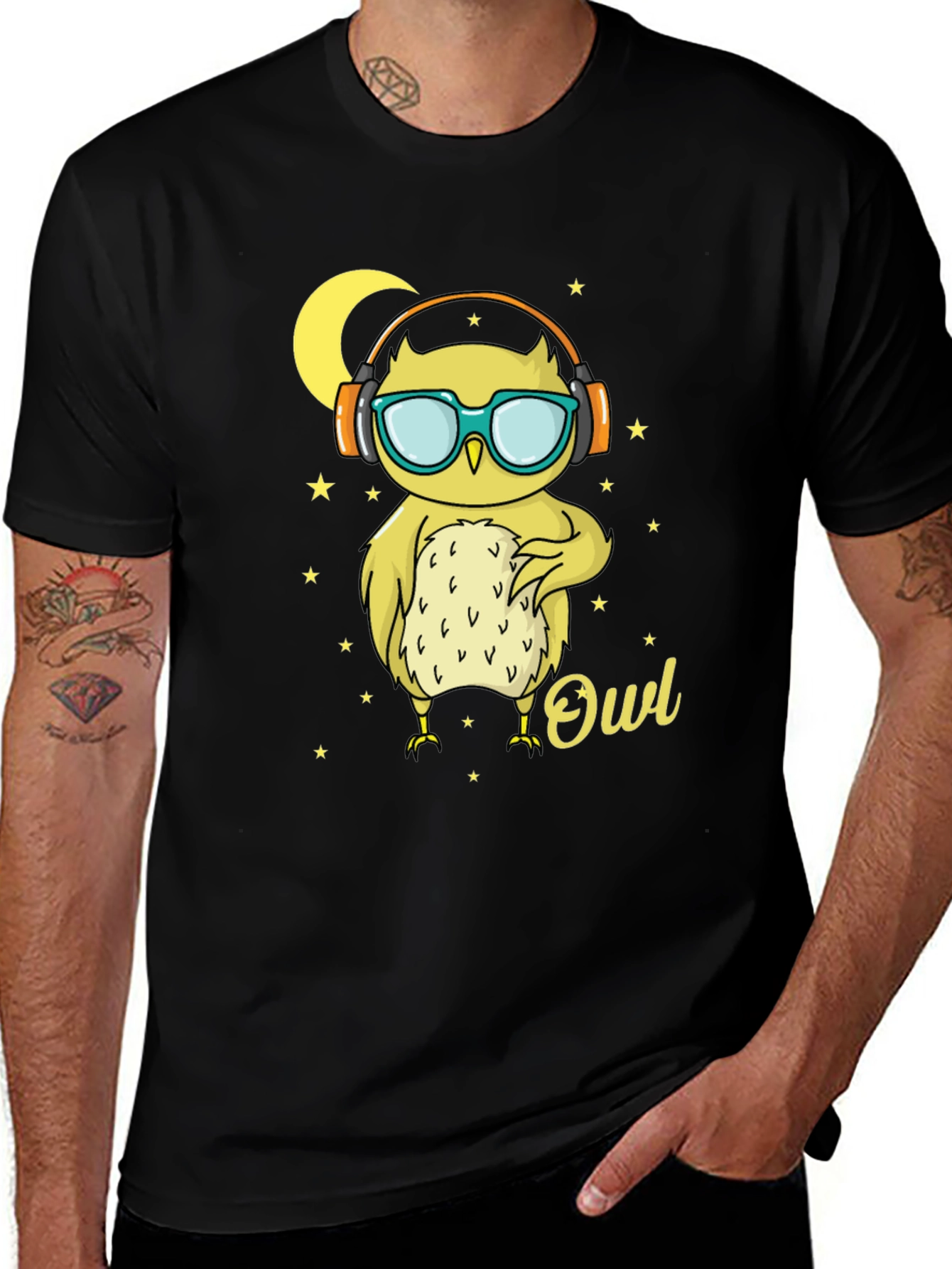 Cool Owl T-Shirt - DJ Bird Tee