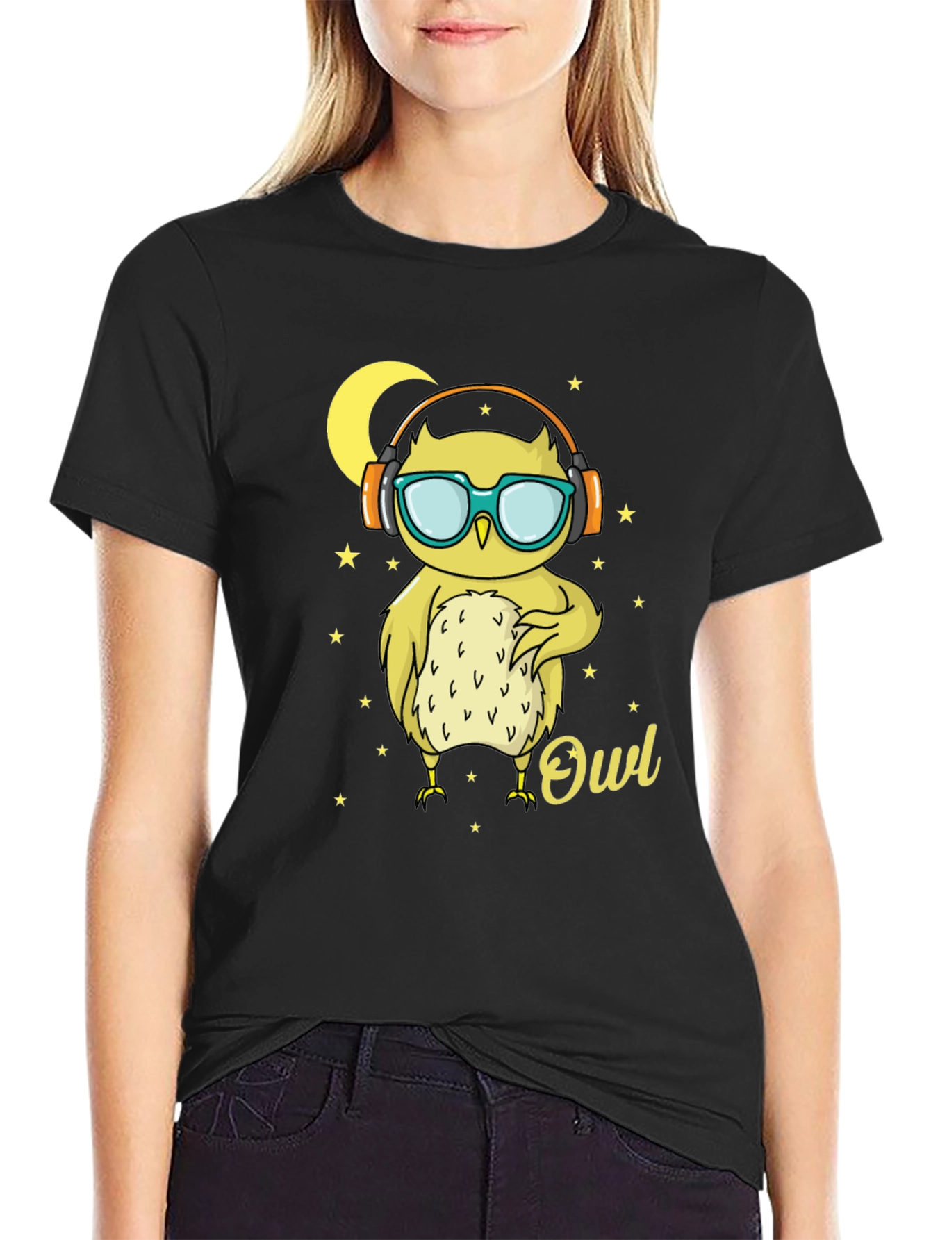 Cool Owl T-Shirt - DJ Bird Tee