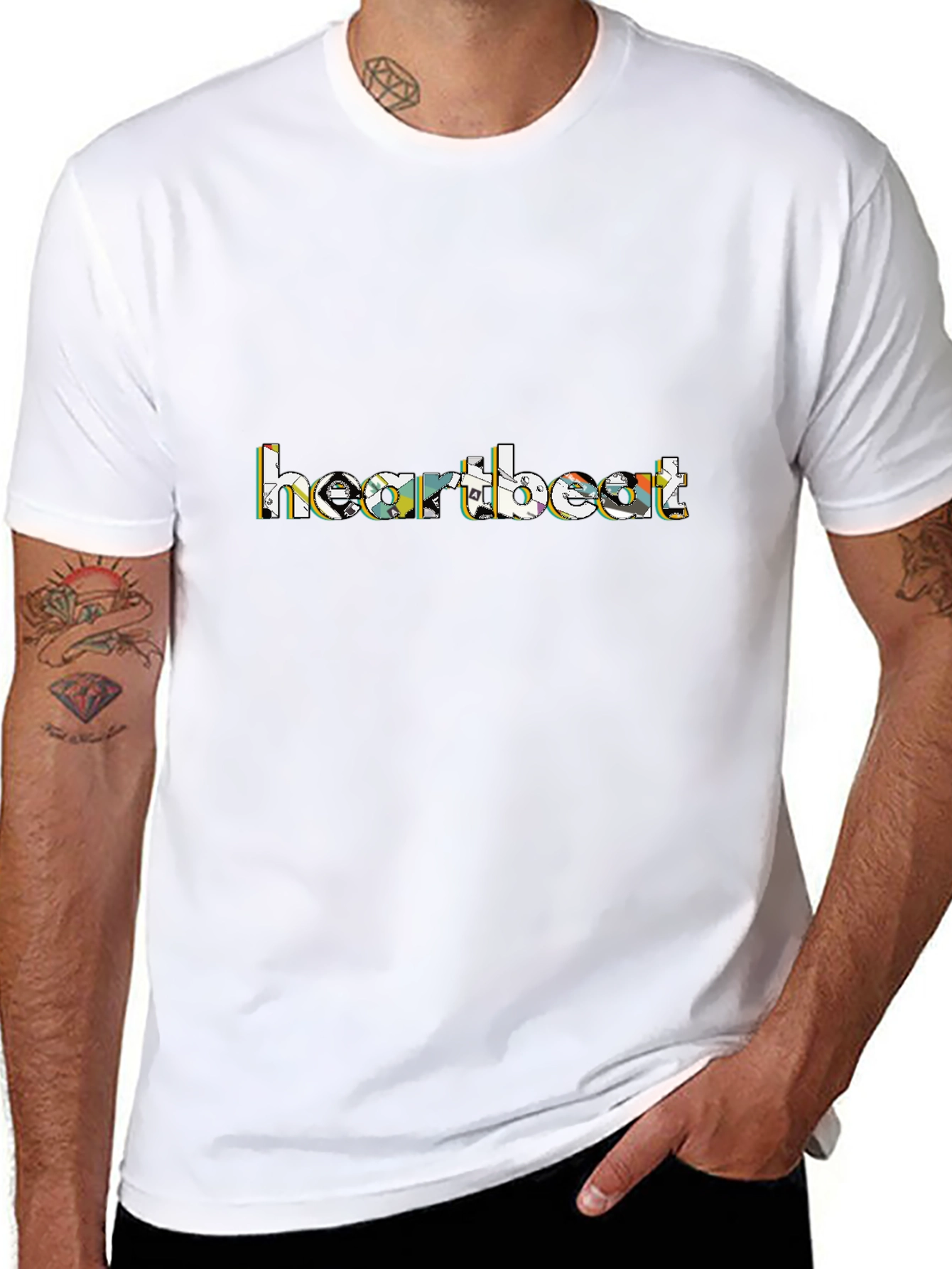 Heartbeat Graphic Print T-Shirt