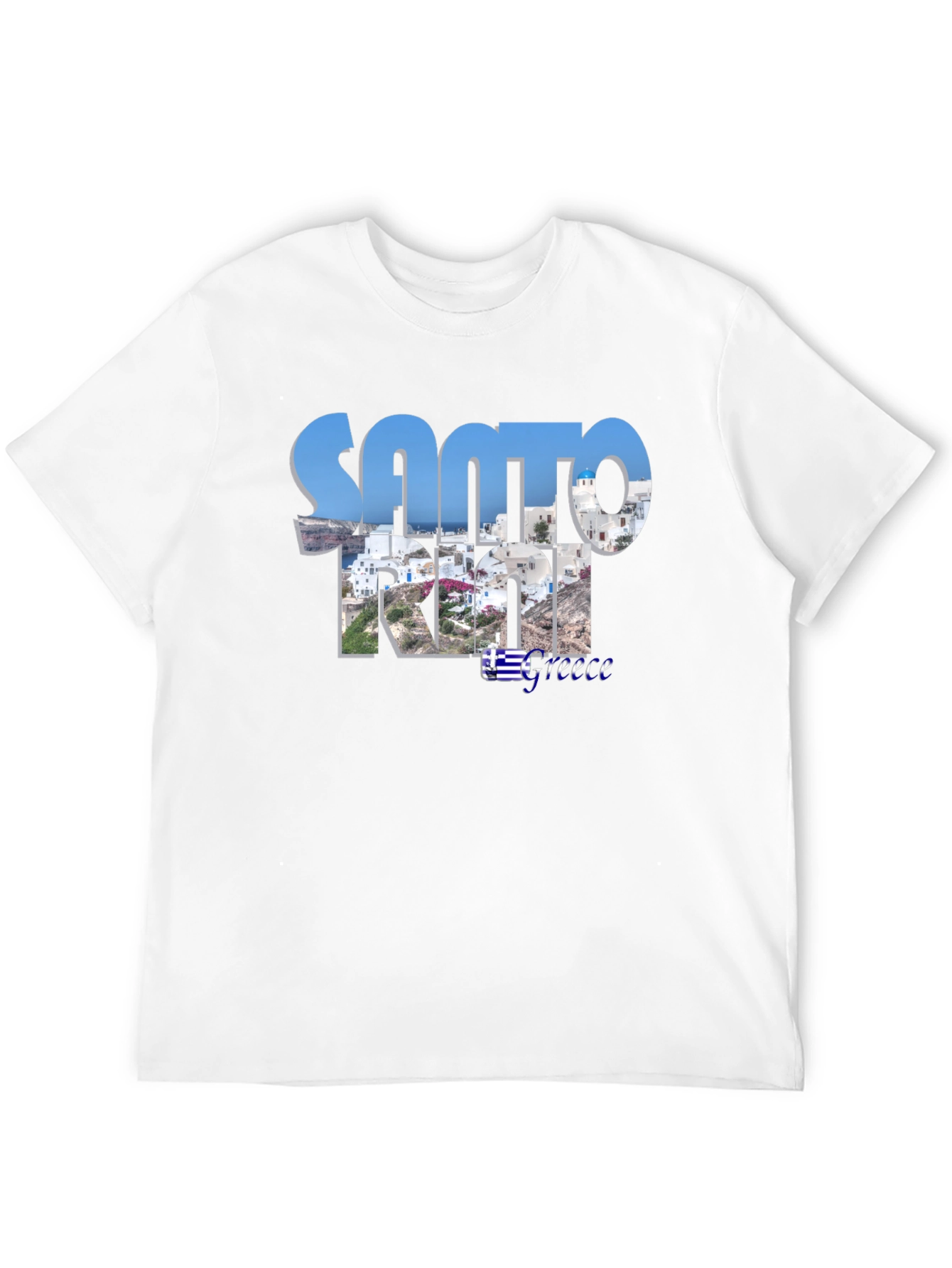 Santorini Greece Graphic T-Shirt