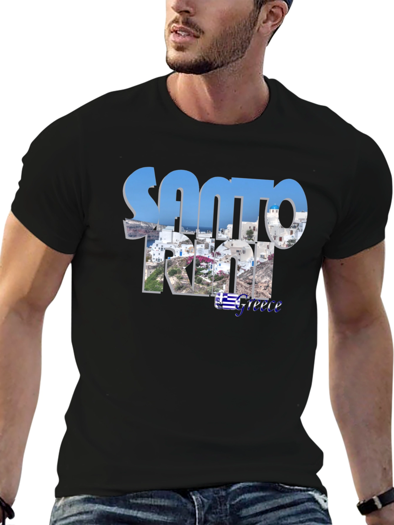 Santorini Greece Graphic T-Shirt