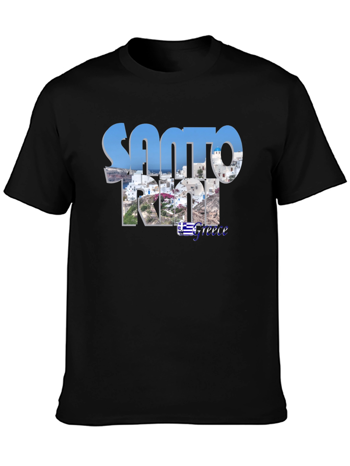 Santorini Greece Graphic T-Shirt