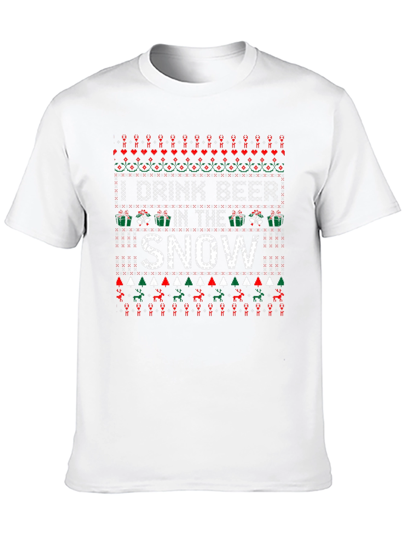 Funny Christmas Beer Drinking T-Shirt