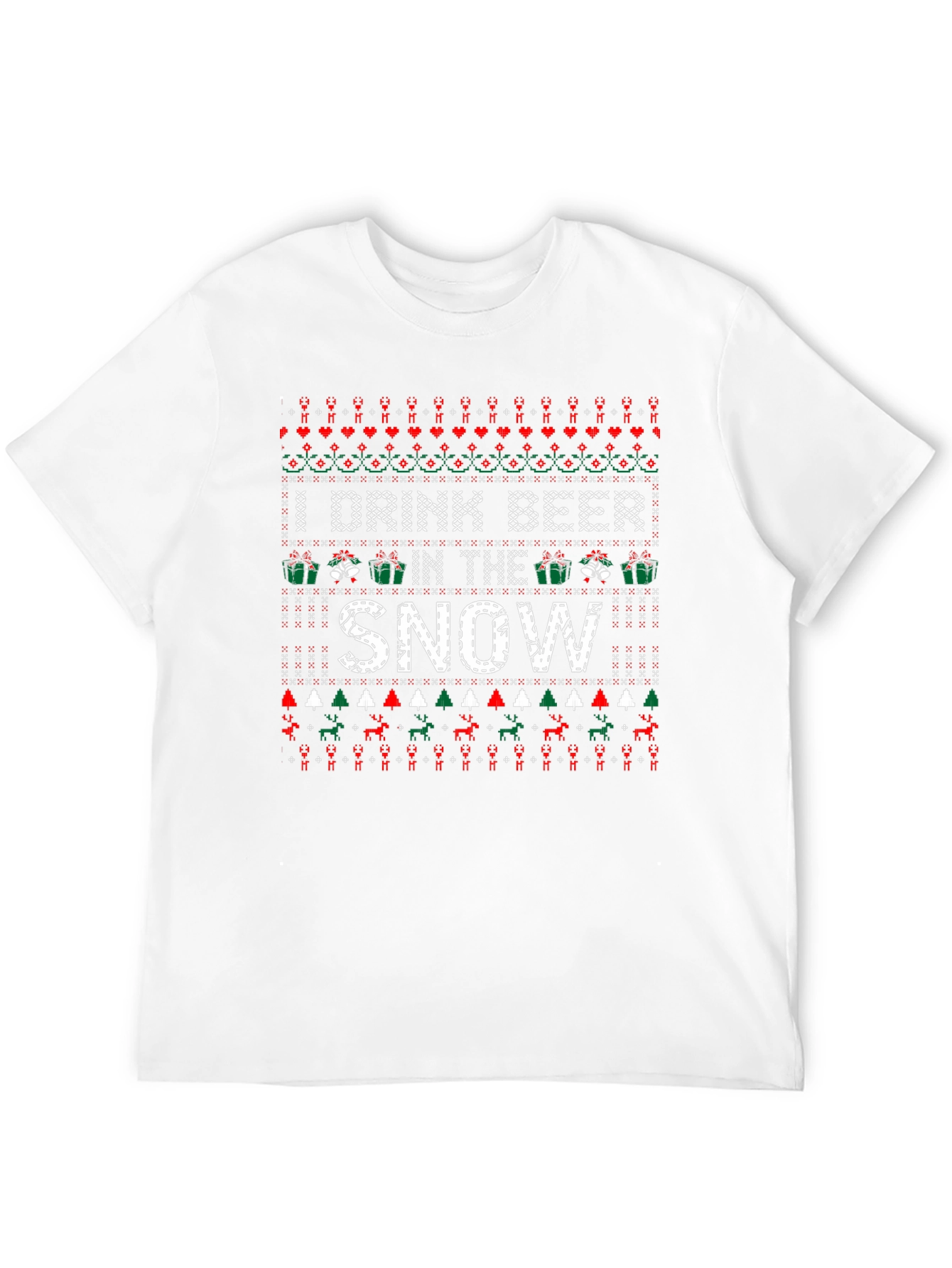 Funny Christmas Beer Drinking T-Shirt