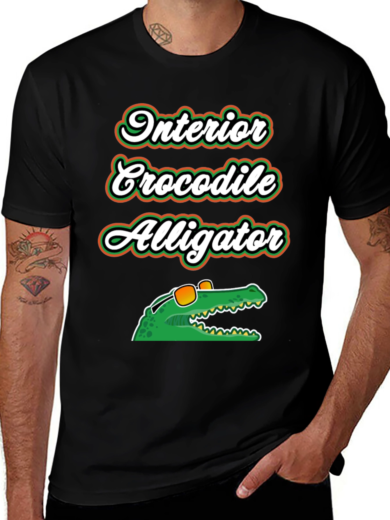 Interior Crocodile Alligator Graphic T-Shirt