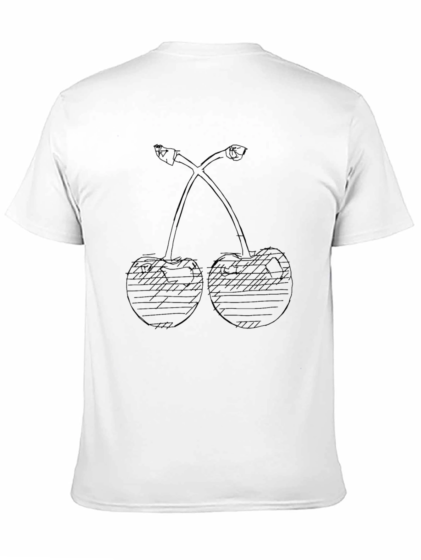 Black Cherry Print Crew Neck T-Shirt