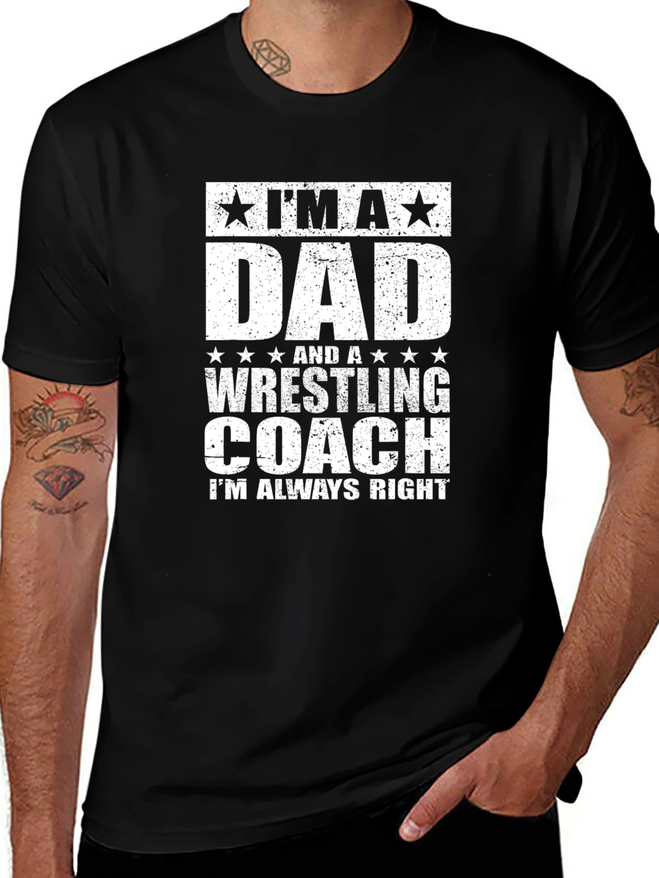 Dad Wrestling Coach T-Shirt - Always Right!