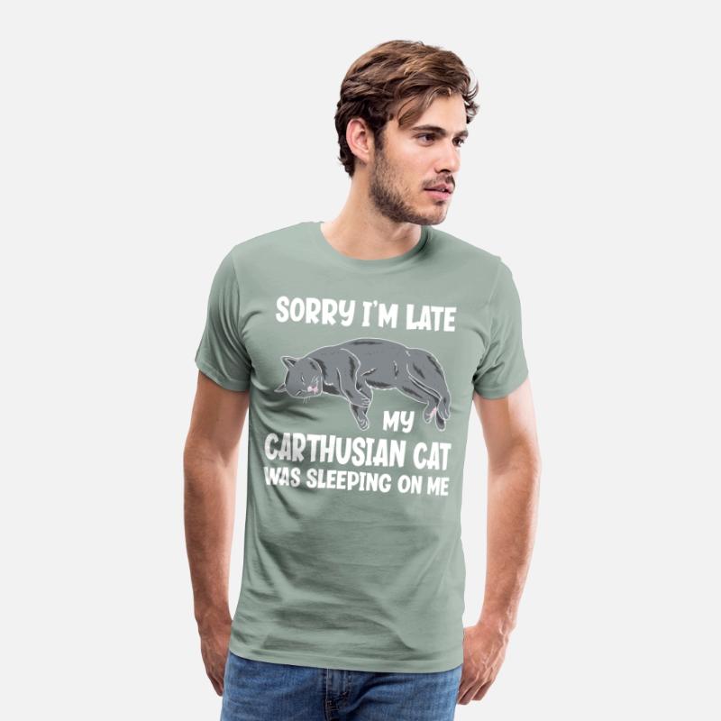 Sorry I'm Late My Carthusian Cat Sleeping On Me