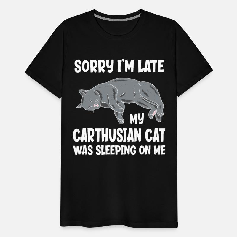 Sorry I'm Late My Carthusian Cat Sleeping On Me
