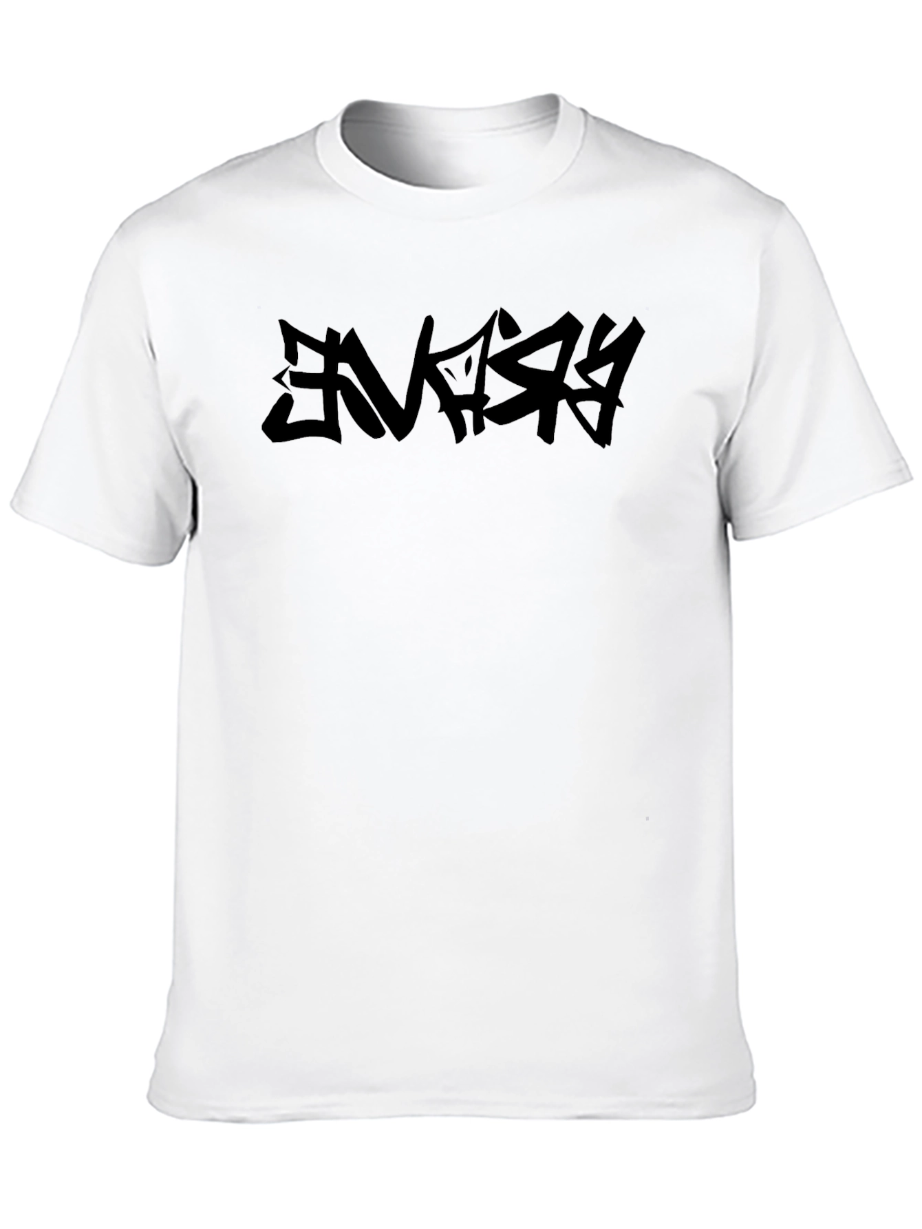 Black Graphic Tee - Urban Graffiti Style