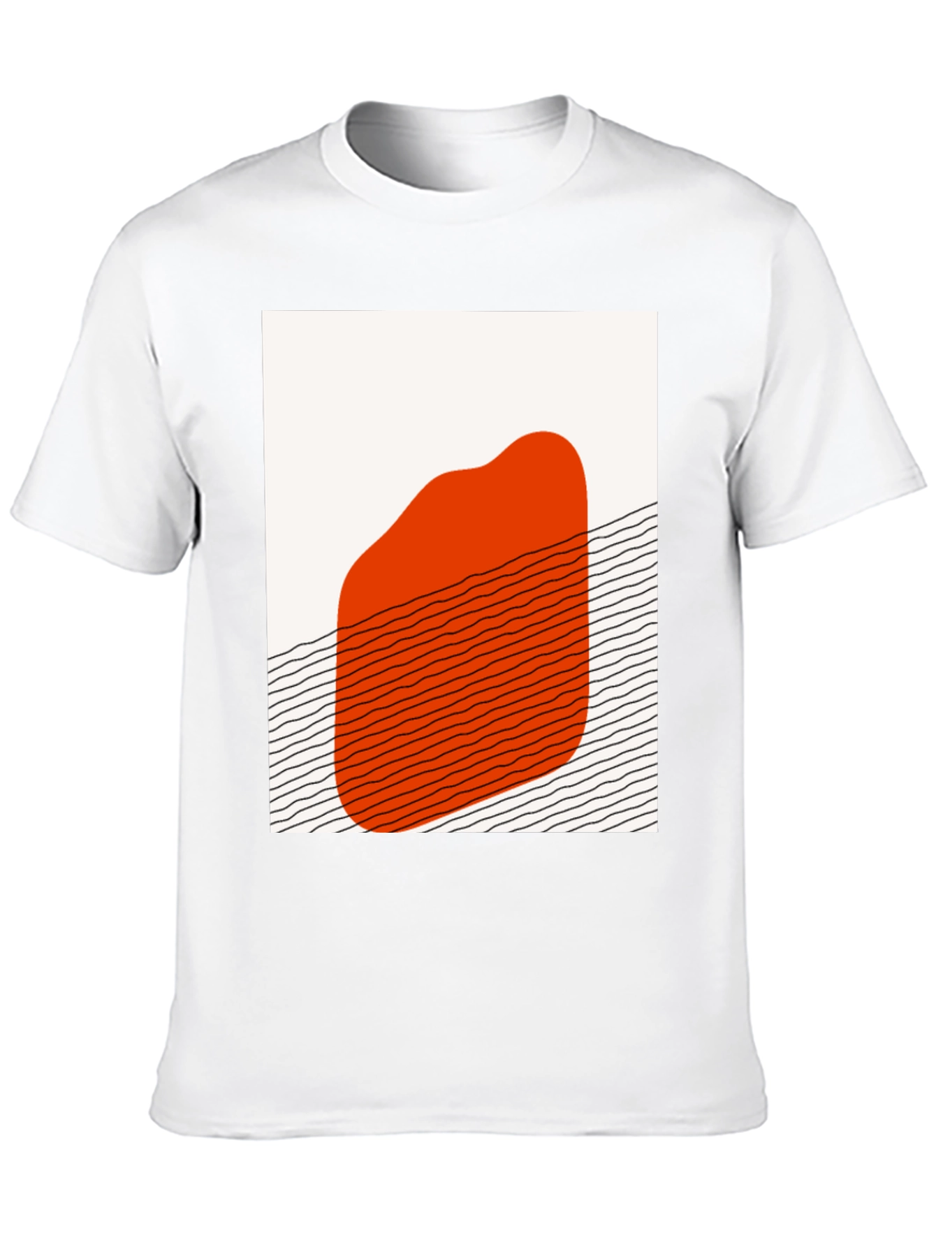 Abstract Graphic Print Crew Neck T-Shirt