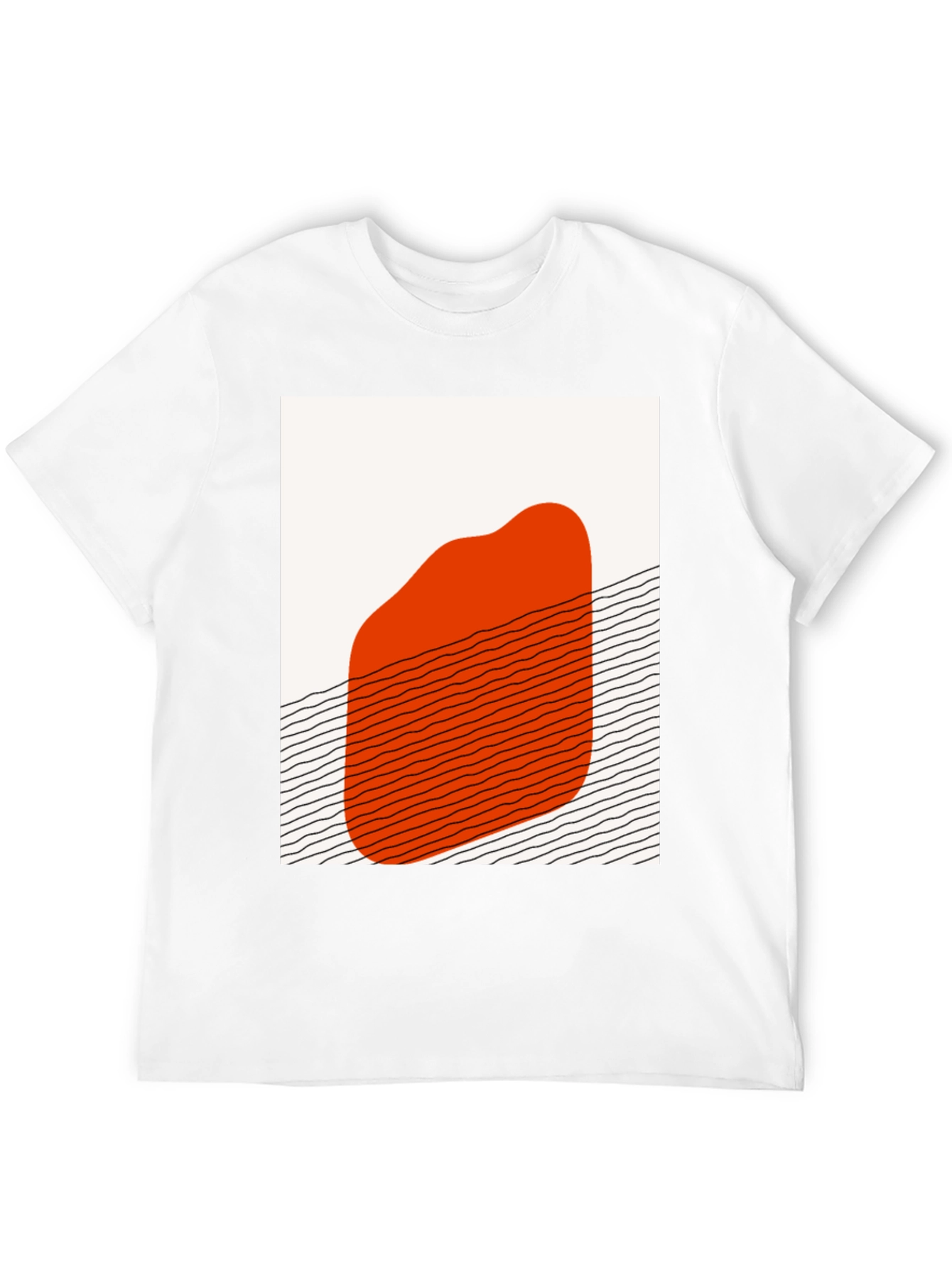 Abstract Graphic Print Crew Neck T-Shirt