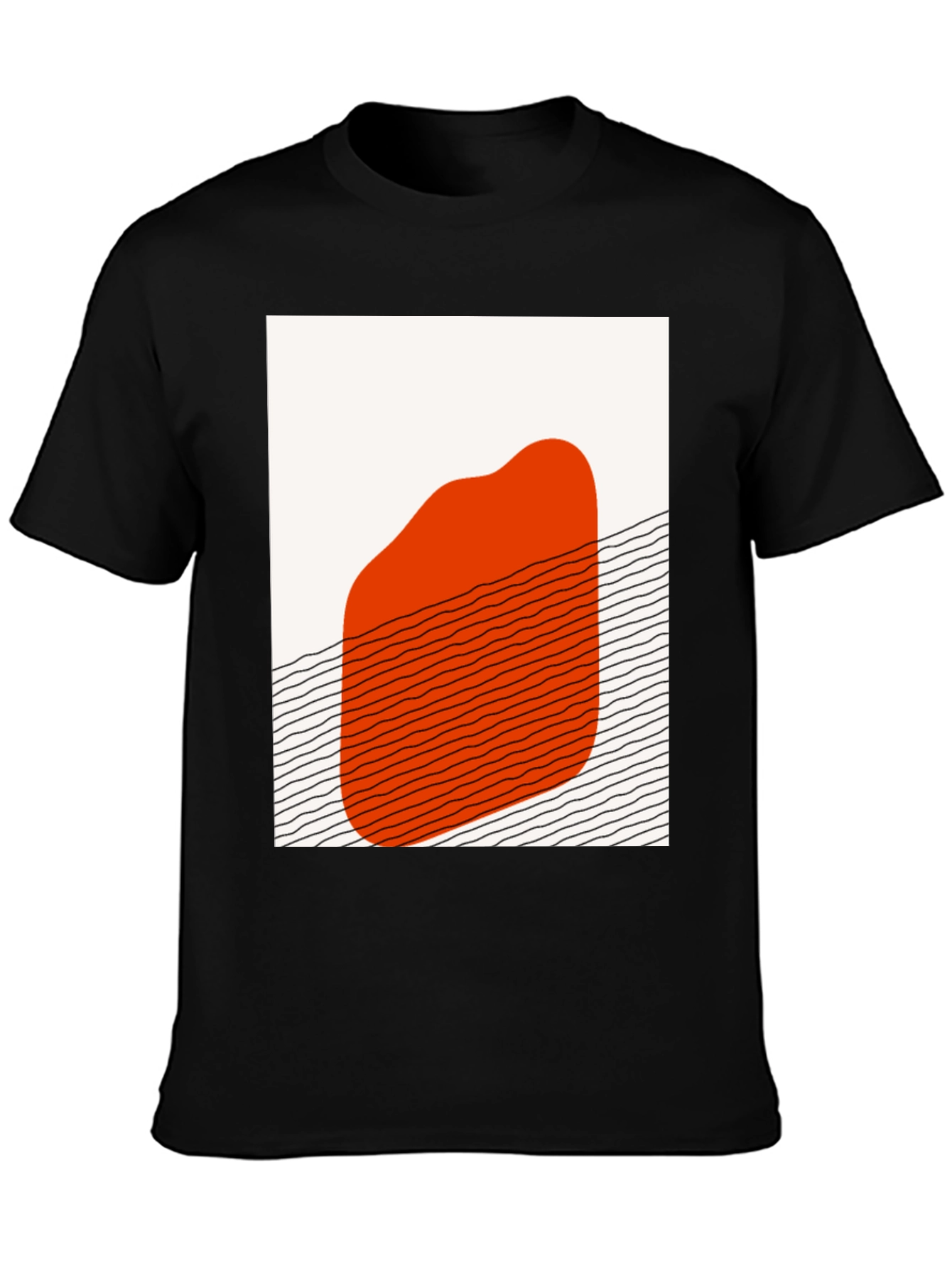 Abstract Graphic Print Crew Neck T-Shirt