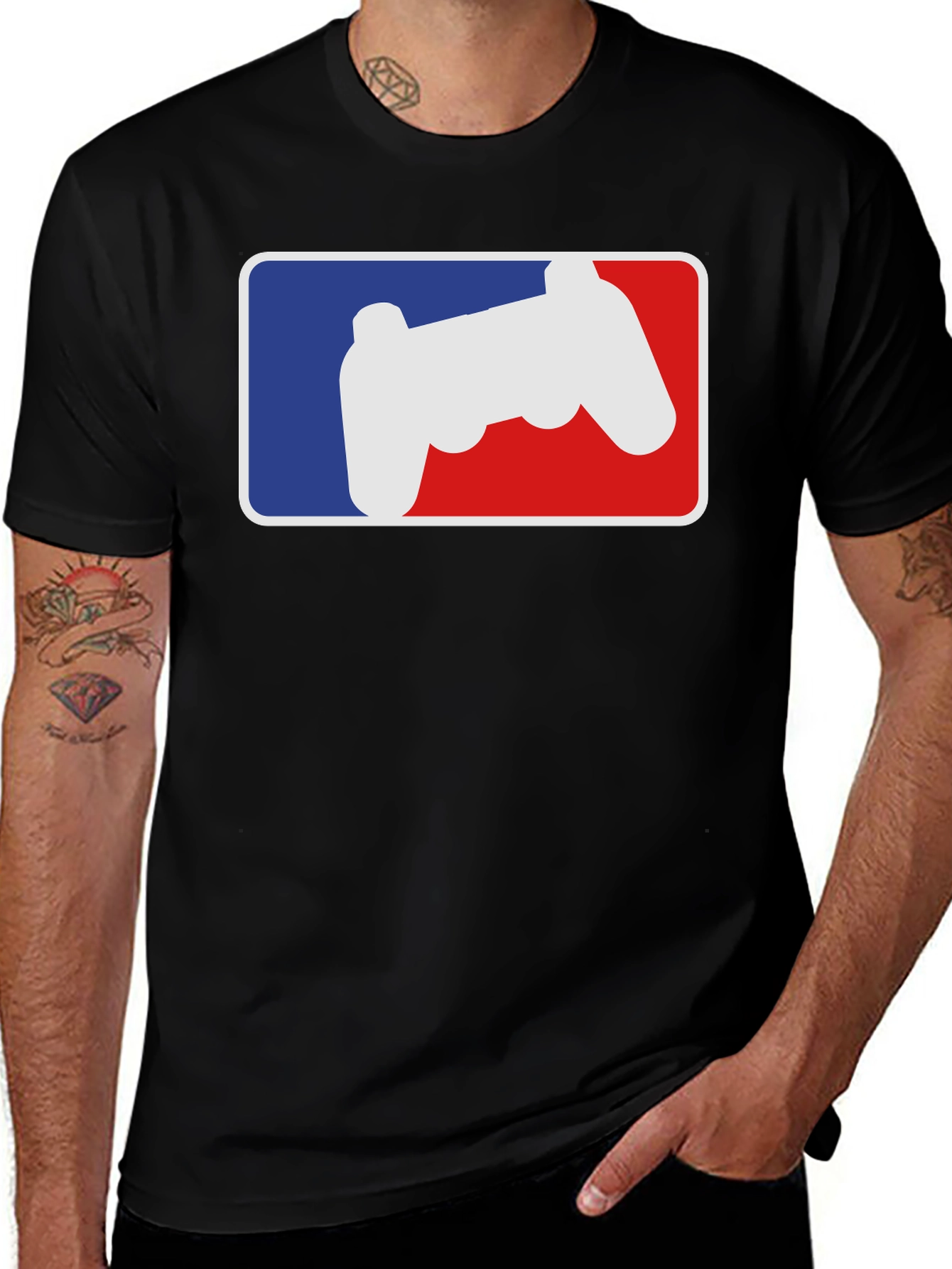 Gamer Controller Logo T-Shirt - Black