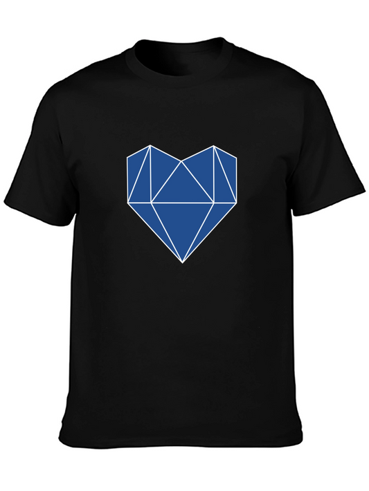 Geometric Heart T-Shirt - Modern & Stylish