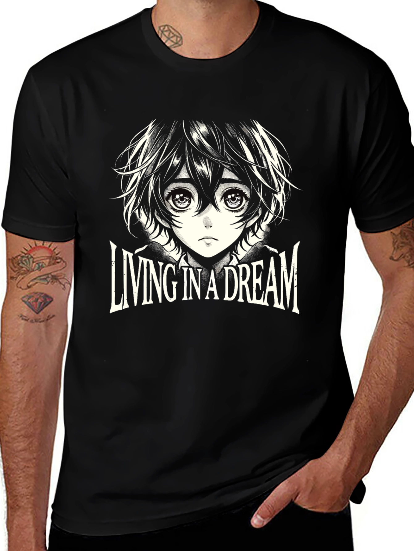 Anime Living in a Dream Graphic Tee