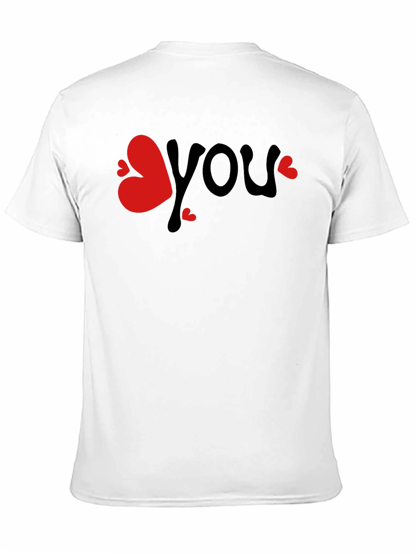 Love You Graphic Tee - Black Cotton Blend T-Shirt