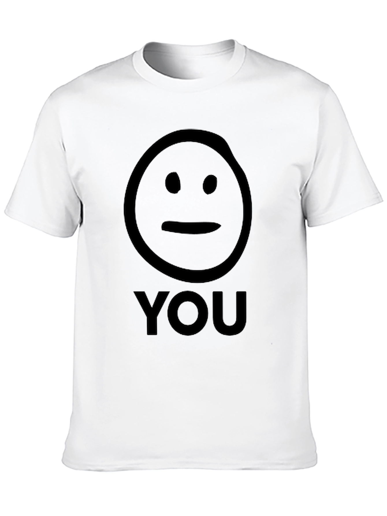 Neutral Face You Graphic T-Shirt - Unisex Black Tee