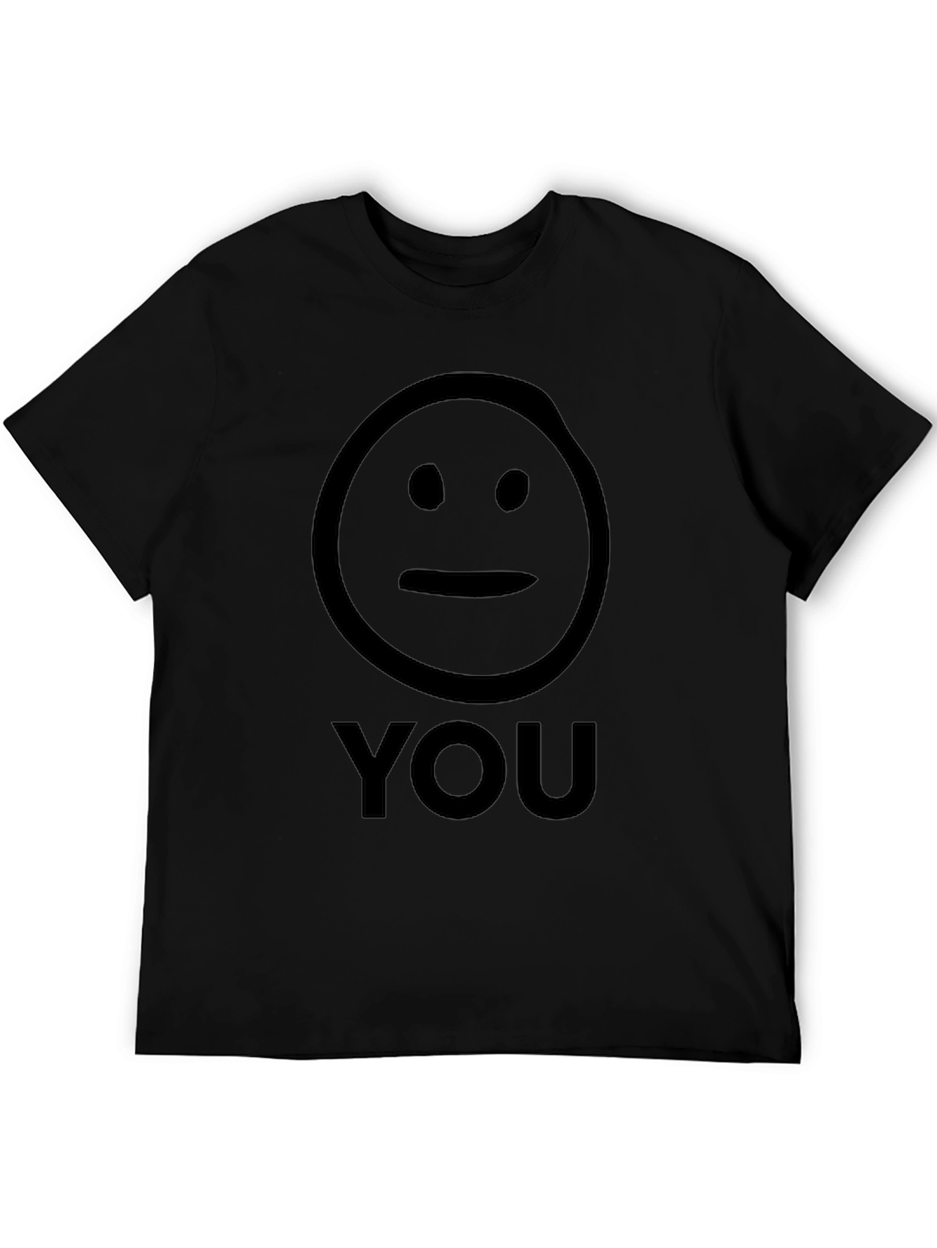 Neutral Face You Graphic T-Shirt - Unisex Black Tee
